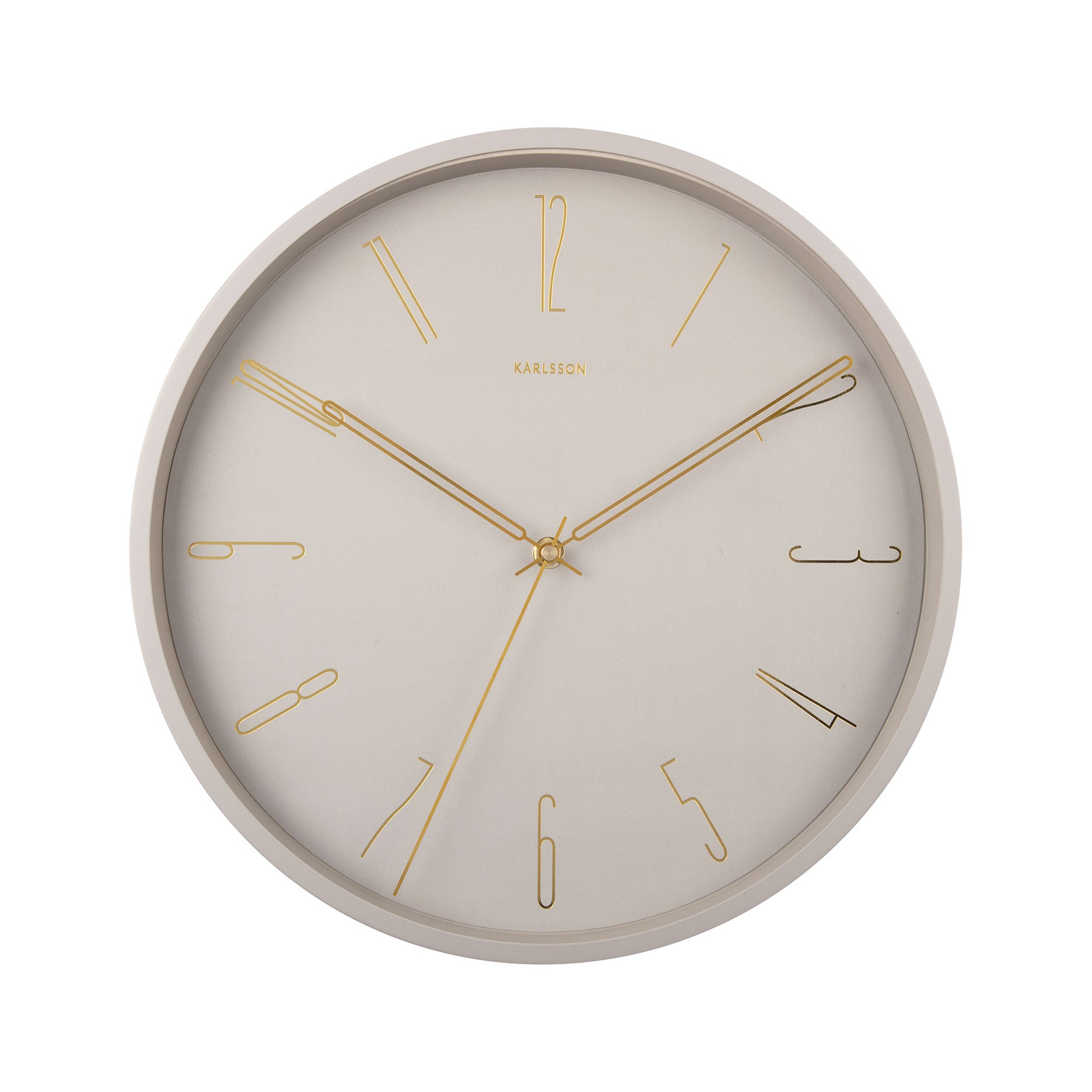 Belle Numbers vægur Ø35 cm grå